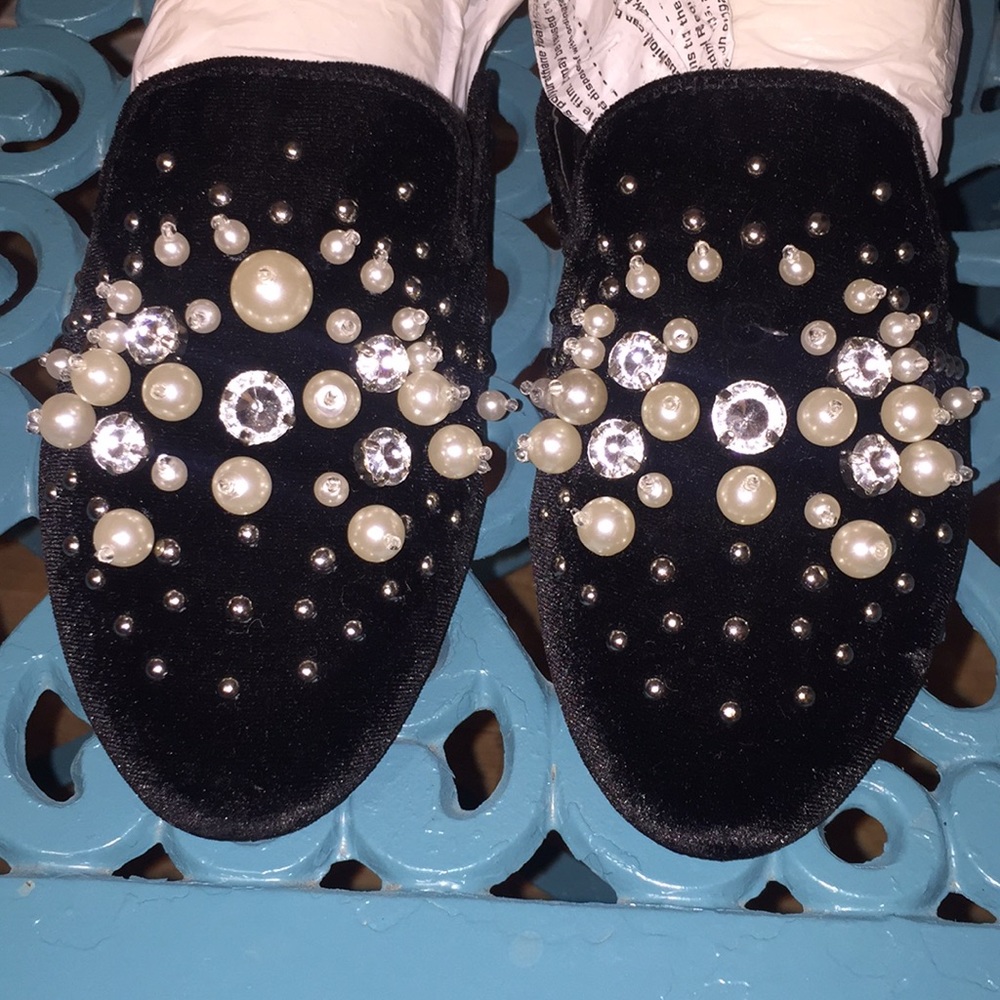 Steve Madden loafers with rhinestones
